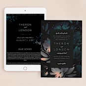 "Midnight Garden" - Wedding Website in Midnight by Lori Wemple - Match Your Stationery