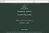 "Adventurous" - Wedding Website in Pine by Sarah Brown - Desktop Design