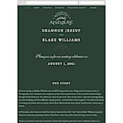 "Adventurous" - Wedding Website in Pine by Sarah Brown - Mobile Layout