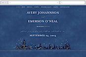 "Aspen" - Wedding Website in Midnight by Kristie Kern - Desktop Design