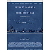 "Aspen" - Wedding Website in Midnight by Kristie Kern - Mobile Layout