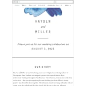 "Modern Water" - Wedding Website in Celestial by Olivia Raufman - Mobile Layout