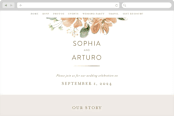 "Bloom" - Wedding Website in Tea by Leah Bisch - Desktop Design