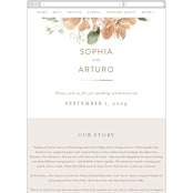 "Bloom" - Wedding Website in Tea by Leah Bisch - Mobile Layout