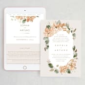 "Bloom" - Wedding Website in Tea by Leah Bisch - Match Your Stationery