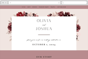"Emyn" - Wedding Website in Burgundy by Itsy Belle Studio - Desktop Design