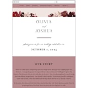 "Emyn" - Wedding Website in Burgundy by Itsy Belle Studio - Mobile Layout
