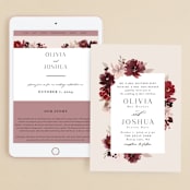 "Emyn" - Wedding Website in Burgundy by Itsy Belle Studio - Match Your Stationery