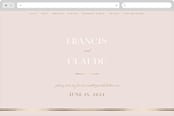 "Lovely Day" - Wedding Website in Rose Quartz by Leah Bisch - Desktop Design