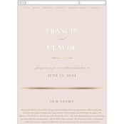 "Lovely Day" - Wedding Website in Rose Quartz by Leah Bisch - Mobile Layout
