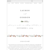 "The Field Of Love" - Wedding Website in Evergreen by Petra Kern - Mobile Layout
