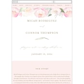 "beautiful peonies" - Wedding Website in Spring by Phrosné Barwood - Mobile Layout