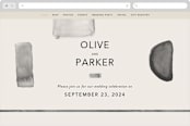 "Midtown" - Wedding Website in Stone by Hudson meet Rose - Desktop Design