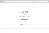 "Heard the news" - Wedding Website in Cotton by Stacey Meacham - Desktop Design