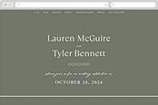 "Modern Bookmark" - Wedding Website in Cactus by Jill Means - Desktop Design