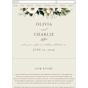 "A Garden Wedding" - Wedding Website in Magnolia by Chris Griffith - Mobile Layout