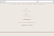 "Delicate Names" - Wedding Website in Buttercream by Jessica Williams - Desktop Design