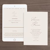 "Delicate Names" - Wedding Website in Buttercream by Jessica Williams - Match Your Stationery