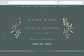 "Gilded" - Wedding Website in Slate by Leah Bisch - Desktop Design