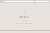"Emblem" - Wedding Website in Champagne by Everett Paper Goods - Desktop Design