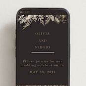 "Garden" - Wedding Website in Mahogany by Leah Bisch - Mobile Layout