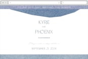 "Alchemy" - Wedding Website in Deep Sea by Olivia Raufman - Desktop Design