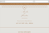 "Date Stamp" - Wedding Website in Wool by Jill Means - Desktop Design