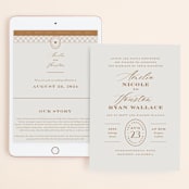 "Date Stamp" - Wedding Website in Wool by Jill Means - Match Your Stationery