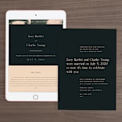 "Chin-Chin" - Wedding Website in Midnight Spruce by Annie Clark - Match Your Stationery