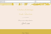 "Brooklynite" - Wedding Website in Bisque by Annie Clark - Desktop Design