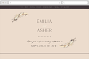 "Bohemian Pampas" - Wedding Website in Sand by Kaydi Bishop - Desktop Design