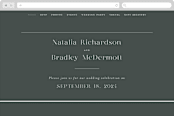 "Swanky" - Wedding Website in Forest by Carolyn Nicks - Desktop Design
