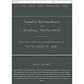 "Swanky" - Wedding Website in Forest by Carolyn Nicks - Mobile Layout