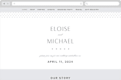 "Of Note" - Wedding Website in Pearl by Olivia Raufman - Desktop Design