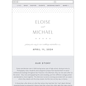 "Of Note" - Wedding Website in Pearl by Olivia Raufman - Mobile Layout