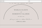 "Overjoyed" - Wedding Website in Almond by Jill Means - Desktop Design