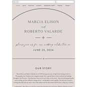 "Overjoyed" - Wedding Website in Almond by Jill Means - Mobile Layout