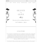"Floral Union" - Wedding Website in Black Sugar by Pati Cascino - Mobile Layout