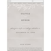 "Abundant Wreath" - Wedding Website in Fog by Pixel and Hank - Mobile Layout