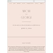 "Casablanca" - Wedding Website in Blush by Lori Wemple - Mobile Layout