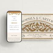 "Floral mosaic" - Wedding Website in Sand by GeekInk Design - Match Your Stationery