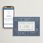 "Mediterranean Tiles" - Wedding Website in Ocean by GeekInk Design - Match Your Stationery