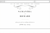 "whimsical ampersand" - Wedding Website in Black Tie by Laura Hamm - Desktop Design