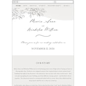 "Loving" - Wedding Website in Cloudy by Paper Raven Co. - Mobile Layout