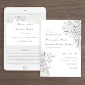 "Loving" - Wedding Website in Cloudy by Paper Raven Co. - Match Your Stationery