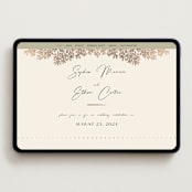 "Heirloom Branches" - Wedding Website in Cream by GeekInk Design - Desktop Design
