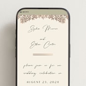 "Heirloom Branches" - Wedding Website in Cream by GeekInk Design - Mobile Layout