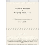 "Big Date" - Wedding Website in Ivory by Anastasia Makarova - Mobile Layout