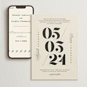 "Big Date" - Wedding Website in Ivory by Anastasia Makarova - Match Your Stationery