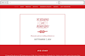 "Double Xi" - Wedding Website in Cherry by fatfatin - Desktop Design